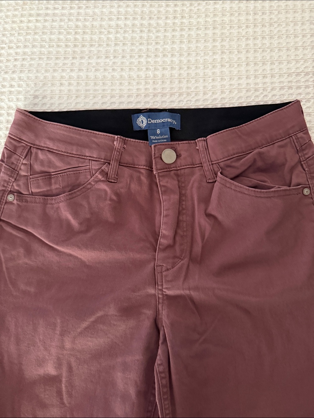 Democracy Women's Rose-Mauve Cropped Skinny Pants